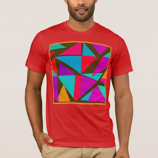 Farbenfrohe Muster Fun T-Shirt (Vorderseite)