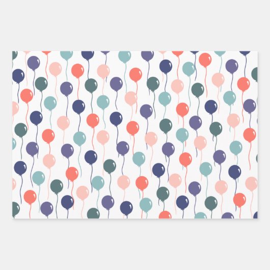 Farbenfrohe Muster für die Balloons Geschenkpapier Set (Vorderseite)