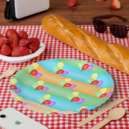 Farbenfrohe Muster für die Balloons Pappteller