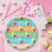 Farbenfrohe Muster für die Balloons Pappteller (Party)