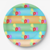 Farbenfrohe Muster für die Balloons Pappteller (Vorderseite)