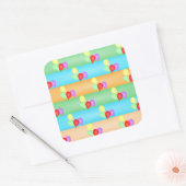 Farbenfrohe Muster für die Balloons Quadratischer Aufkleber (Umschlag)