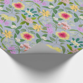 Farbenfrohe Muster für Illustrierte tropische Blum Geschenkpapier