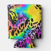 Farbenfrohe Muster für Tierdrucke Dosenkühler (Rückseite)