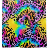 Farbenfrohe Muster für Tierdrucke Duschvorhang (Vorderseite)