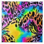 Farbenfrohe Muster für Tierdrucke Fliese (Vorderseite)