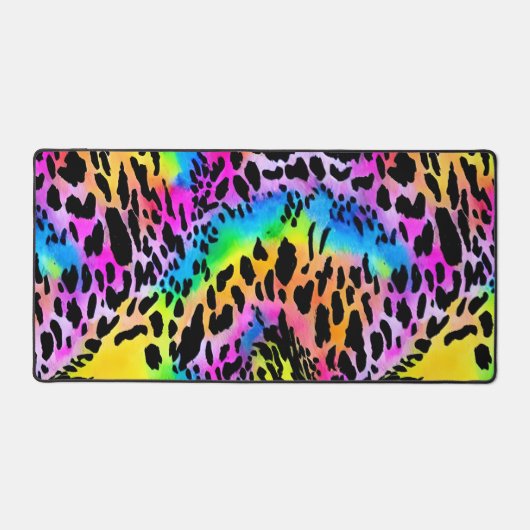 Farbenfrohe Muster für Tierdrucke Schreibtischunterlage (Vorderseite)