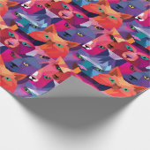 Farbenfrohe Muster für Tiere mit niedrigem Poly Geschenkpapier (Ecke)