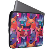 Farbenfrohe Muster für Tiere mit niedrigem Poly Laptopschutzhülle (Vorne Rechts)