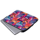 Farbenfrohe Muster für Tiere mit niedrigem Poly Laptopschutzhülle (Vorne Knopf)