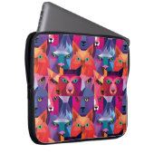 Farbenfrohe Muster für Tiere mit niedrigem Poly Laptopschutzhülle (Vorne Rechts)