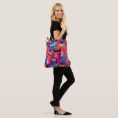Farbenfrohe Muster für Tiere mit niedrigem Poly Tasche (Am Model)