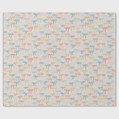 Farbenfrohe Muster Geschenkpapier (Flach)