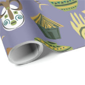 Farbenfrohe Muster Geschenkpapier (Rolleneckpunkt)