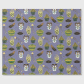 Farbenfrohe Muster Geschenkpapier (Flach)