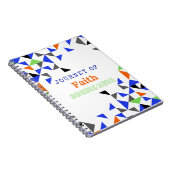 Farbenfrohe Muster Glaube Inspiration Zitat Notizblock (Rechte Seite)