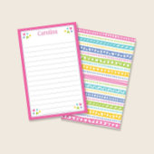 Farbenfrohe Muster Kinder Linienschreibpapier