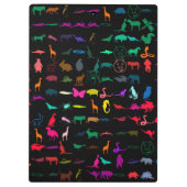 Farbenfrohe Muster Klemmbrett (Rückseite)