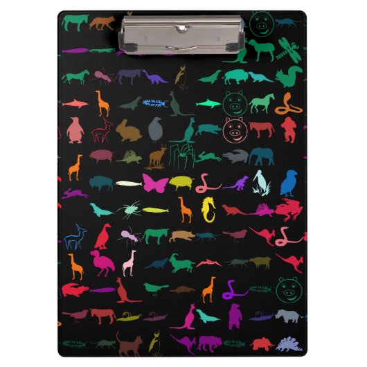 Farbenfrohe Muster Klemmbrett (Vorderseite)