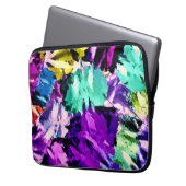 Farbenfrohe Muster Laptopschutzhülle (Vorderseite Links)