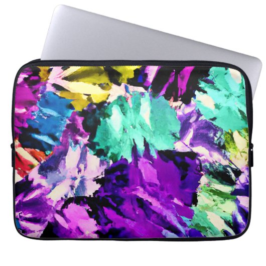 Farbenfrohe Muster Laptopschutzhülle (Vorderseite)
