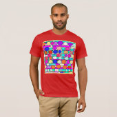 Farbenfrohe Muster Magie T-Shirt (Vorne ganz)