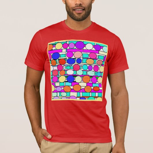 Farbenfrohe Muster Magie T-Shirt (Vorderseite)