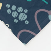 Farbenfrohe Muster mit Fuchs, Muster, Wald, Fall Fleecedecke (Ecke)