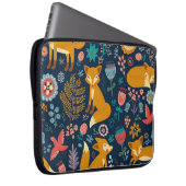 Farbenfrohe Muster mit Fuchs, Muster, Wald, Fall Laptopschutzhülle (Vorne Rechts)