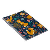 Farbenfrohe Muster mit Fuchs, Muster, Wald, Fall Notizblock (Rechte Seite)