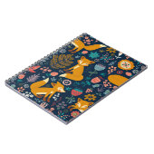 Farbenfrohe Muster mit Fuchs, Muster, Wald, Fall Notizblock (Linke Seite)