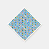 Farbenfrohe Muster mit Regenbogen und Bäumen Serviette (Ecke)