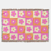 Farbenfrohe Muster Retro BOHO Chic Decke (Vorderseite)