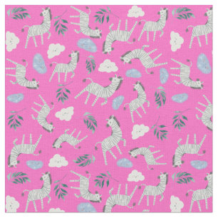 Farbenfrohe Muster Safari-Zebra-Pferdeschwalbe ros Stoff