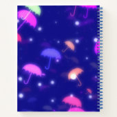 Farbenfrohe Muster Schirm Notebook Notizblock (Rückseite)