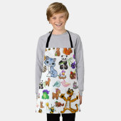 Farbenfrohe Muster Schürze (Getragen)