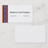 Farbenfrohe Muster SüdwestVisitenkarte Visitenkarte (Vorne/Hinten)