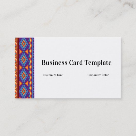 Farbenfrohe Muster SüdwestVisitenkarte Visitenkarte (Vorderseite)
