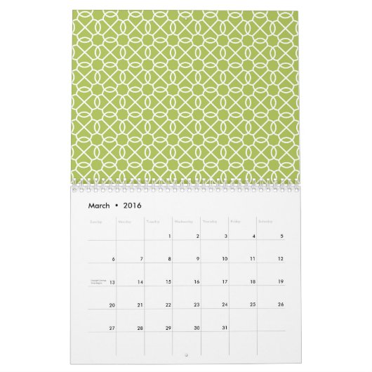 Farbenfrohe Muster und Funky Designs Kalender (Mär 2016)