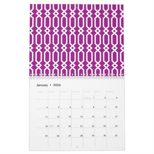 Farbenfrohe Muster und Funky Designs Kalender (Jan 2026)