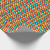 Farbenfrohe Muster von hellen Stiften Geschenkpapier (Ecke)