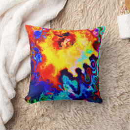Farbenfrohe Musterexplosion Kissen