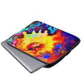 Farbenfrohe Musterexplosion Laptopschutzhülle (Vorne Knopf)