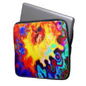Farbenfrohe Musterexplosion Laptopschutzhülle (Vorderseite Links)