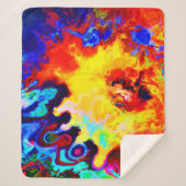 Farbenfrohe Musterexplosion Sherpadecke (Vorderseite)