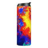 Farbenfrohe Musterexplosion Thermosbecher (Nach links gedreht)