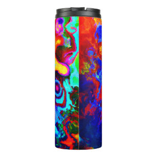 Farbenfrohe Musterexplosion Thermosbecher