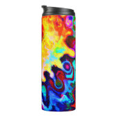 Farbenfrohe Musterexplosion Thermosbecher (Nach rechts gedreht)