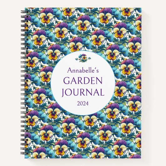 Farbenfrohe Mustergärtner Skettelzeitung Notizblock (Vorderseite)