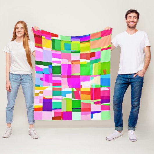 Farbenfrohe Musterkunst Fleecedecke (Beispiel)